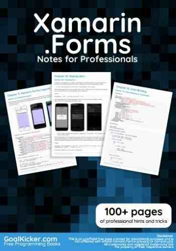 Xamarin Forms Notes For Professionals