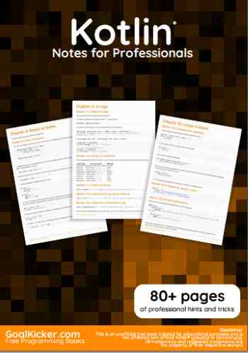 Kotlin Note sFor Professionals